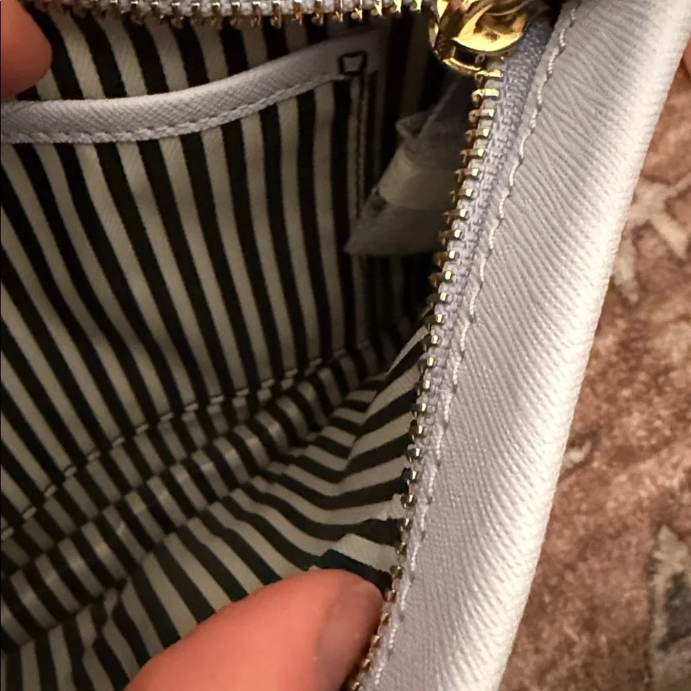 NEW Kate Spade Light Blue Clutch with Gold Chain